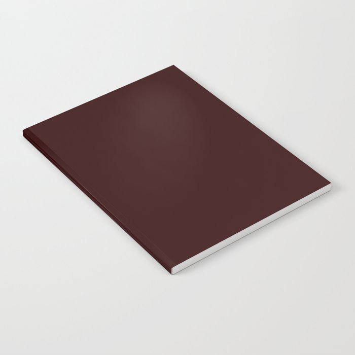 Dark Maroon Broown Solid Color Plain Earth Tone Modern Abstract  Notebook Gallery Image 1