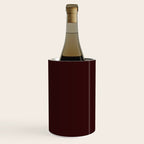 Dark Maroon Broown Solid Color Plain Earth Tone Modern Abstract  Wine Chiller Gallery Image 1