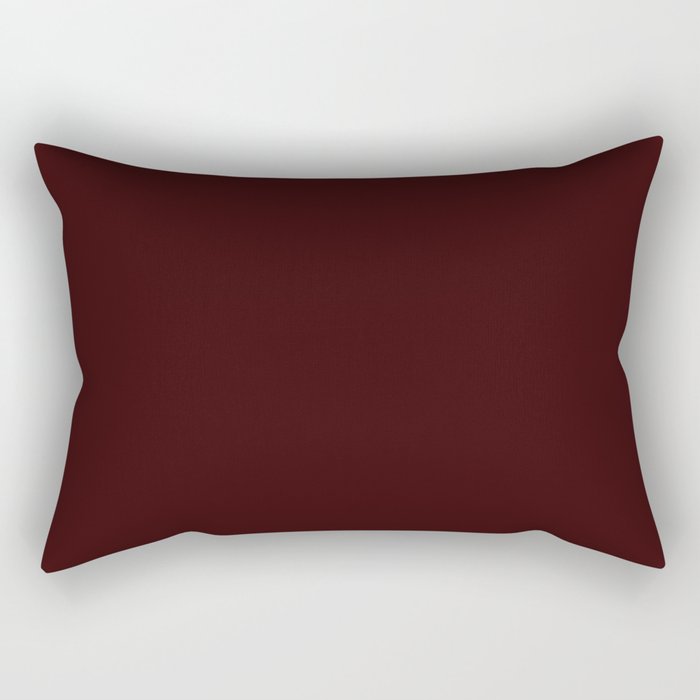 Dark Maroon Broown Solid Color Plain Earth Tone Modern Abstract  Rectangular Pillow Gallery Image 1