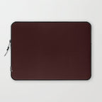 Dark Maroon Broown Solid Color Plain Earth Tone Modern Abstract  Laptop Sleeve Gallery Image 1