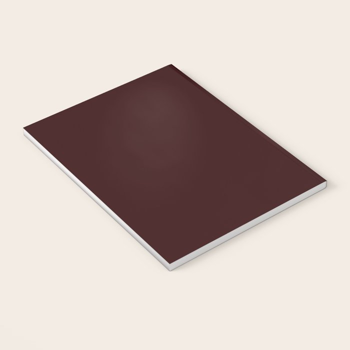 Dark Maroon Broown Solid Color Plain Earth Tone Modern Abstract  Notebook Gallery Image 3