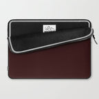 Dark Maroon Broown Solid Color Plain Earth Tone Modern Abstract  Laptop Sleeve Gallery Image 2