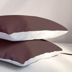 Dark Maroon Broown Solid Color Plain Earth Tone Modern Abstract  Pillow Sham Gallery Image 3