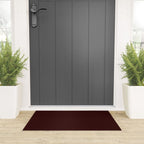 Dark Maroon Broown Solid Color Plain Earth Tone Modern Abstract  Welcome Mat Gallery Image 3