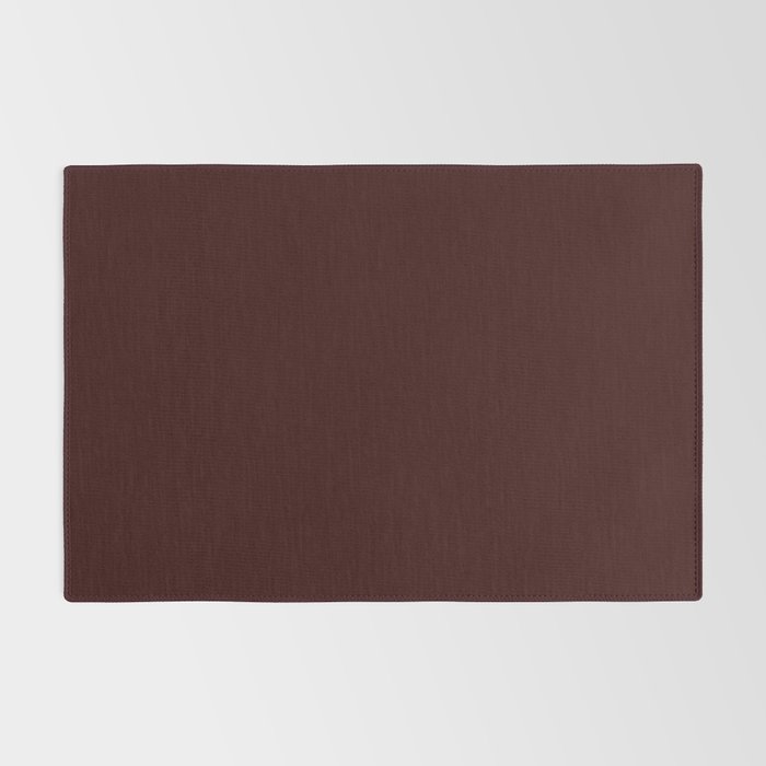 Dark Maroon Broown Solid Color Plain Earth Tone Modern Abstract  Rug Gallery Image 2
