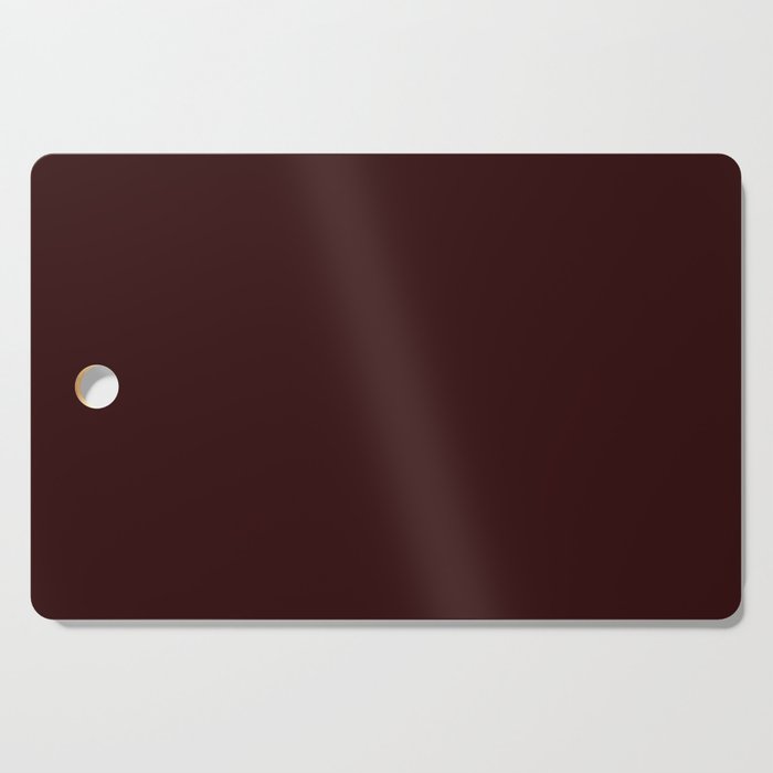 Dark Maroon Broown Solid Color Plain Earth Tone Modern Abstract  Cutting Board Gallery Image 1