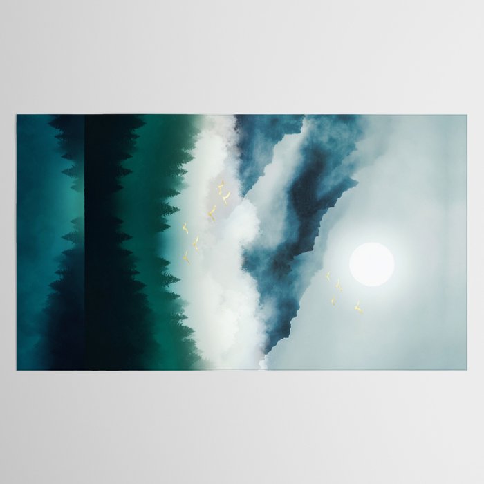 Midnight Moon Reflection Tablecloth Gallery Image 2