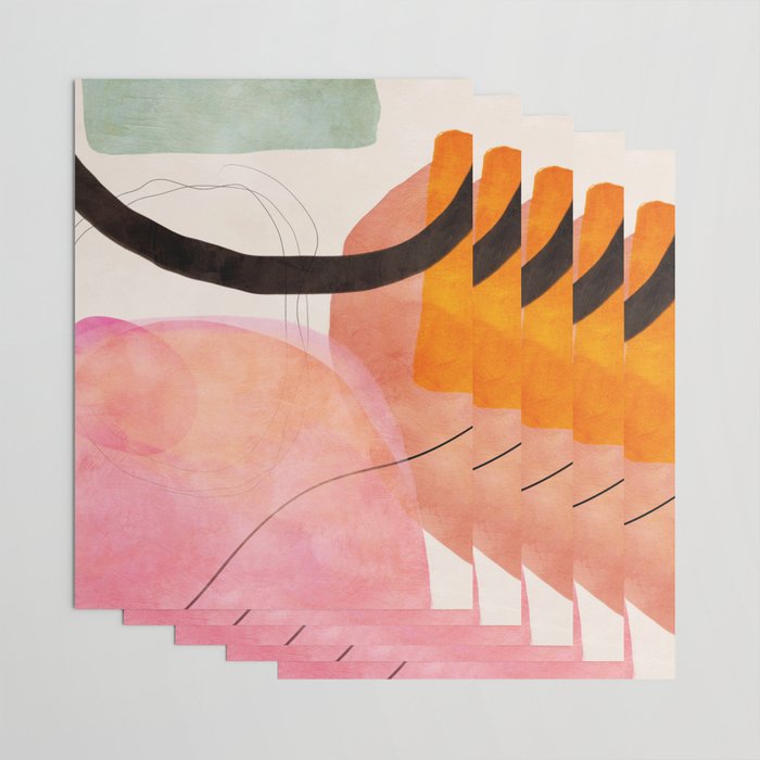 mid century organic shapes spring 21 /3 Wrapping Paper Gallery Image 3