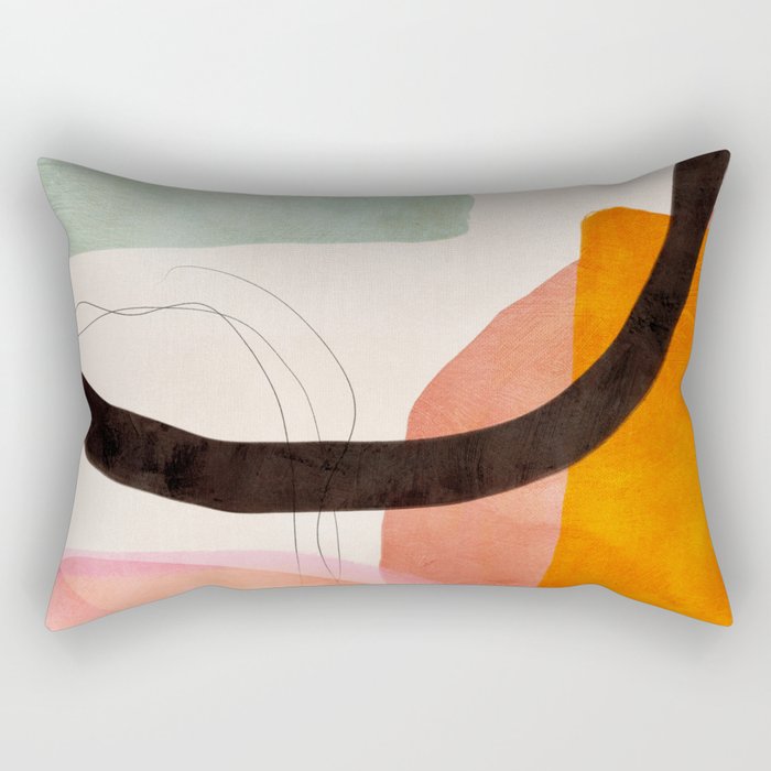 mid century organic shapes spring 21 /3 Rectangular Pillow Gallery Image 2