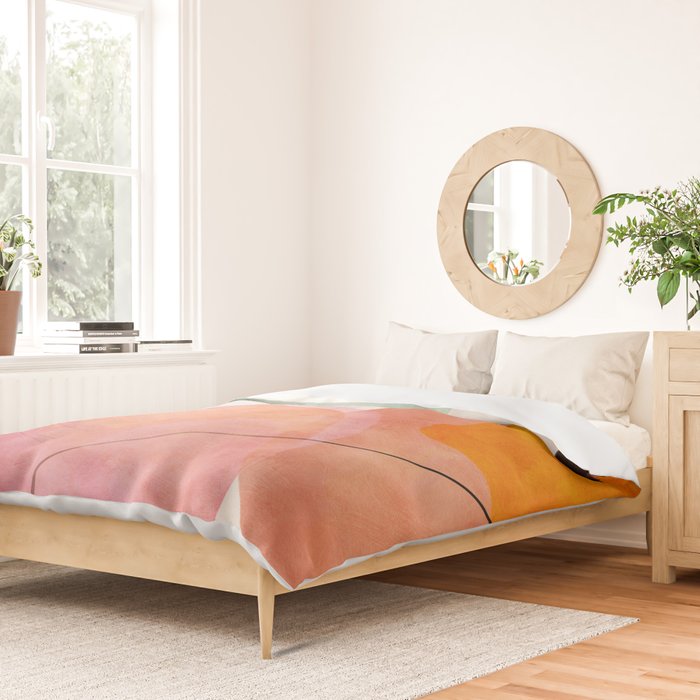 mid century organic shapes spring 21 /3 Duvet Cover Gallery Image 2