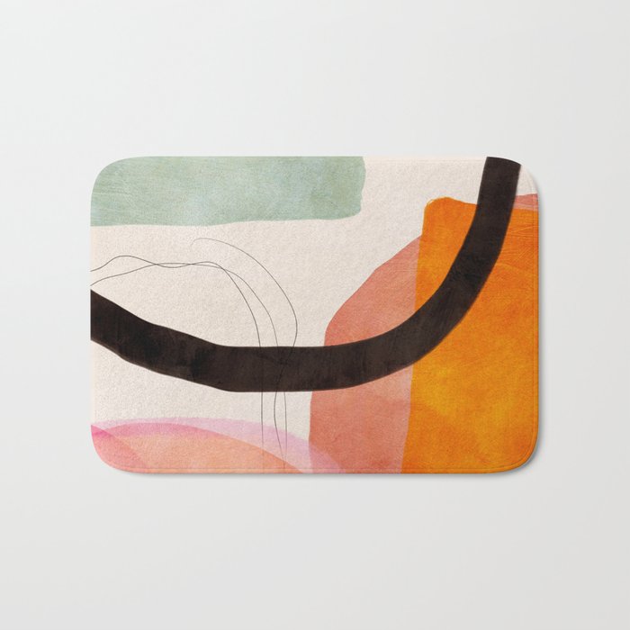 mid century organic shapes spring 21 /3 Bath Mat Gallery Image 1