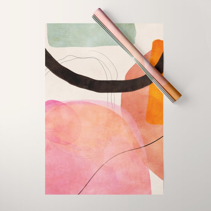 mid century organic shapes spring 21 /3 Wrapping Paper Gallery Image 1