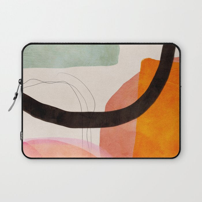 mid century organic shapes spring 21 /3 Laptop Sleeve Gallery Image 1