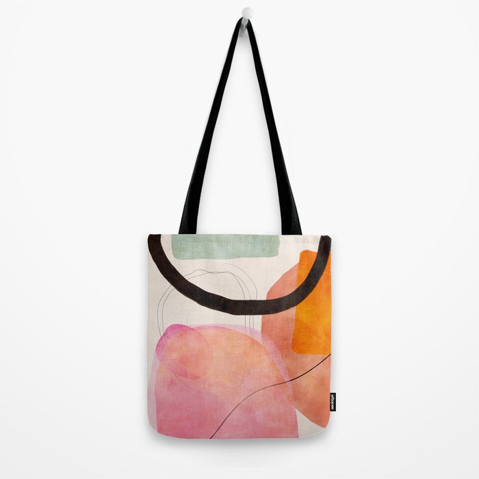 mid century organic shapes spring 21 /3 Tote Bag Gallery Image 2