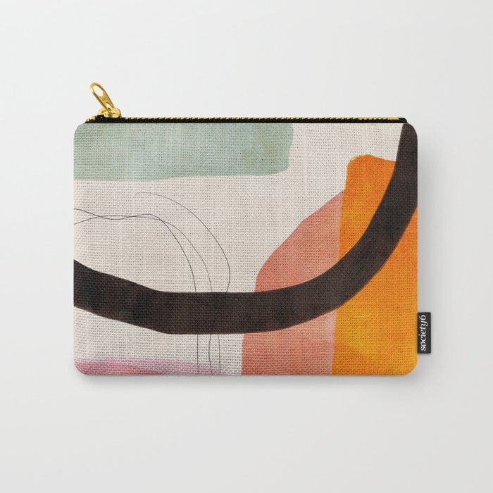 mid century organic shapes spring 21 /3 Carry All Pouch Gallery Image 1