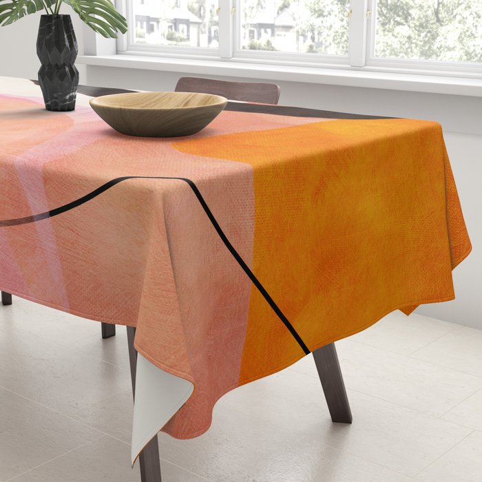 mid century organic shapes spring 21 /3 Tablecloth Gallery Image 3