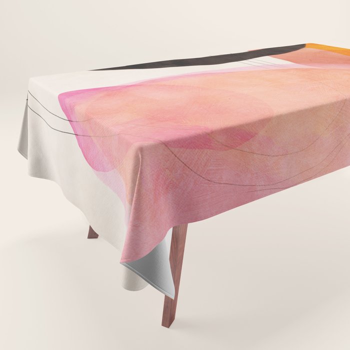mid century organic shapes spring 21 /3 Tablecloth Gallery Image 1