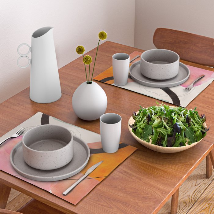 mid century organic shapes spring 21 /3 Placemat Gallery Image 2