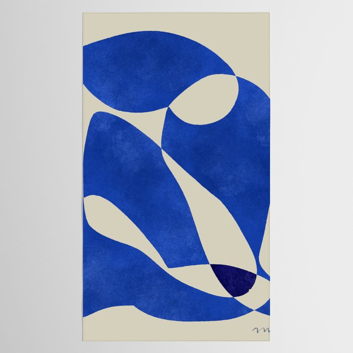 Blue Nude Geometric Modern Print Tablecloth Gallery Image 2