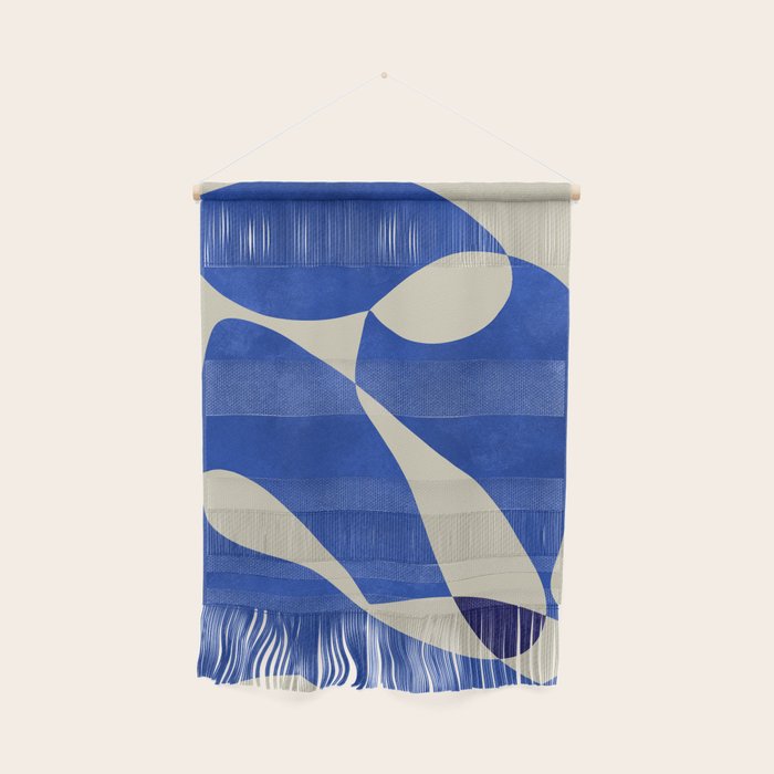 Blue Nude Geometric Modern Print Wall Hanging Gallery Image 1
