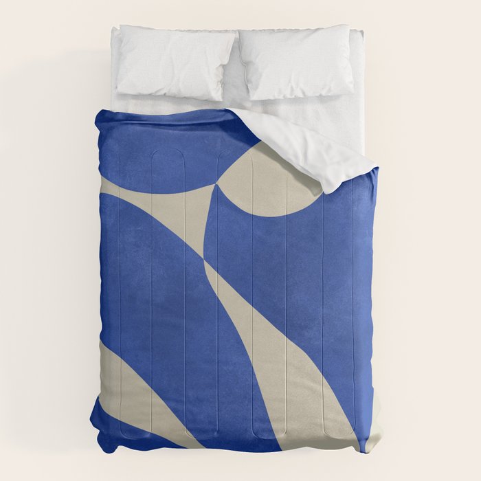 Blue Nude Geometric Modern Print Comforter Gallery Image 6