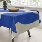 Blue Nude Geometric Modern Print Tablecloth Gallery Image 3