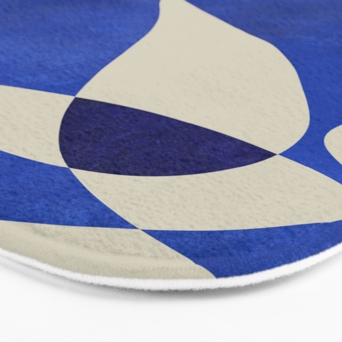 Blue Nude Geometric Modern Print Bath Mat Gallery Image 3