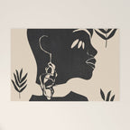 Tropical Girl /Abstract Minimal Welcome Mat Gallery Image 1