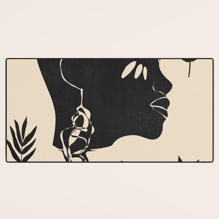 Tropical Girl /Abstract Minimal Desk Mat Gallery Image 3
