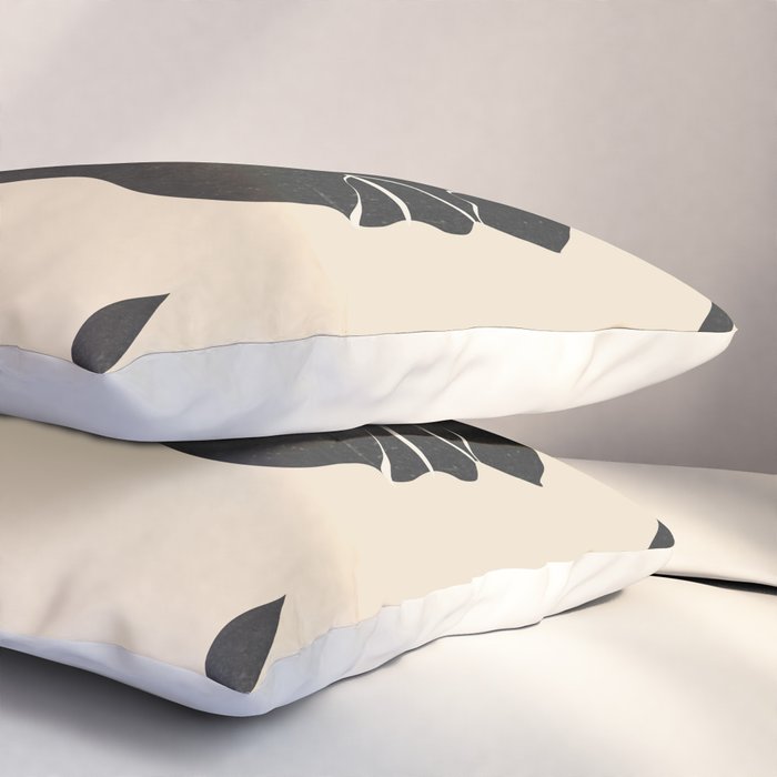 Tropical Girl /Abstract Minimal Pillow Sham Gallery Image 3