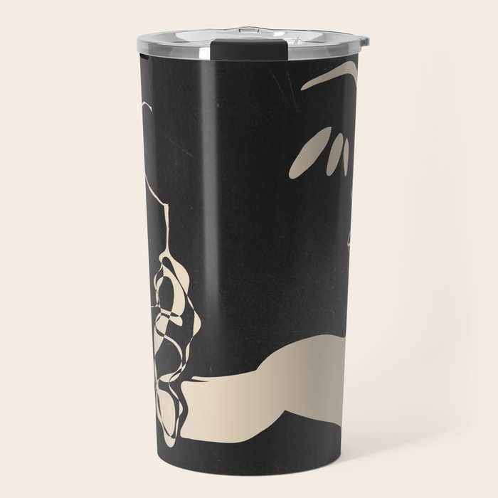 Tropical Girl /Abstract Minimal Travel Mug Gallery Image 1