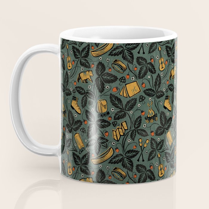Summer Camping - Forest Green Coffee Mug Gallery Image 3