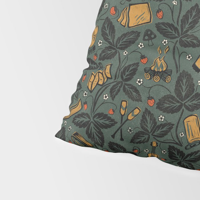 Summer Camping - Forest Green Pillow Sham Gallery Image 4
