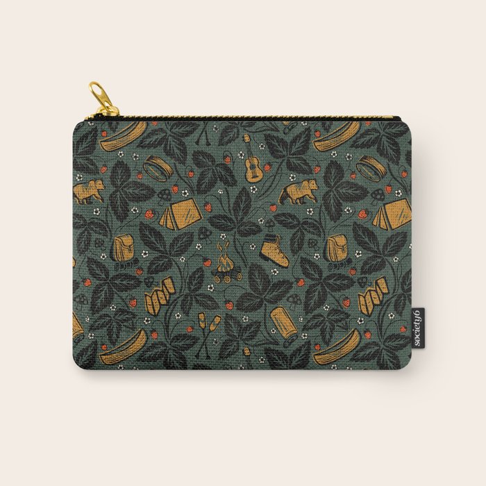 Summer Camping - Forest Green Carry All Pouch Gallery Image 1