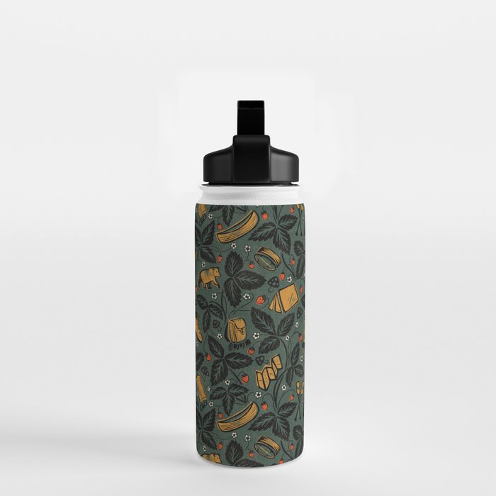 Summer Camping - Forest Green Water Bottle Gallery Image 2