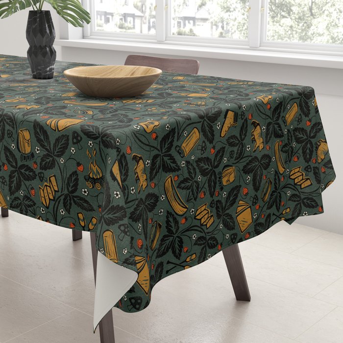 Summer Camping - Forest Green Tablecloth Gallery Image 3