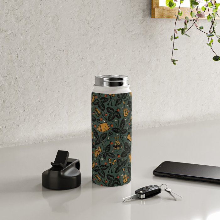 Summer Camping - Forest Green Water Bottle Gallery Image 4