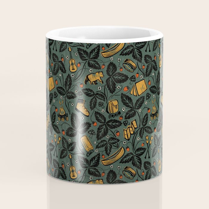 Summer Camping - Forest Green Coffee Mug Gallery Image 4