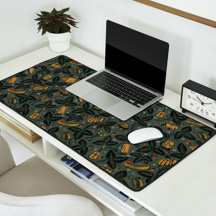 Summer Camping - Forest Green Desk Mat Gallery Image 2