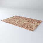 William Morris Brer Rabbit Church Red Biscuit Vintage Pattern  Rug Gallery Image 3