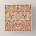 William Morris Brer Rabbit Church Red Biscuit Vintage Pattern  Mini Art Print Gallery Image 1