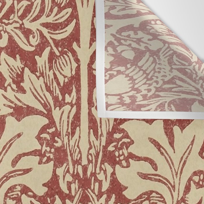 William Morris Brer Rabbit Church Red Biscuit Vintage Pattern  Wall Tapestry Gallery Image 3