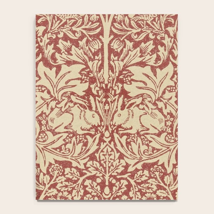 William Morris Brer Rabbit Church Red Biscuit Vintage Pattern  Notebook Gallery Image 4