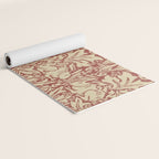 William Morris Brer Rabbit Church Red Biscuit Vintage Pattern  Yoga Mat Gallery Image 2