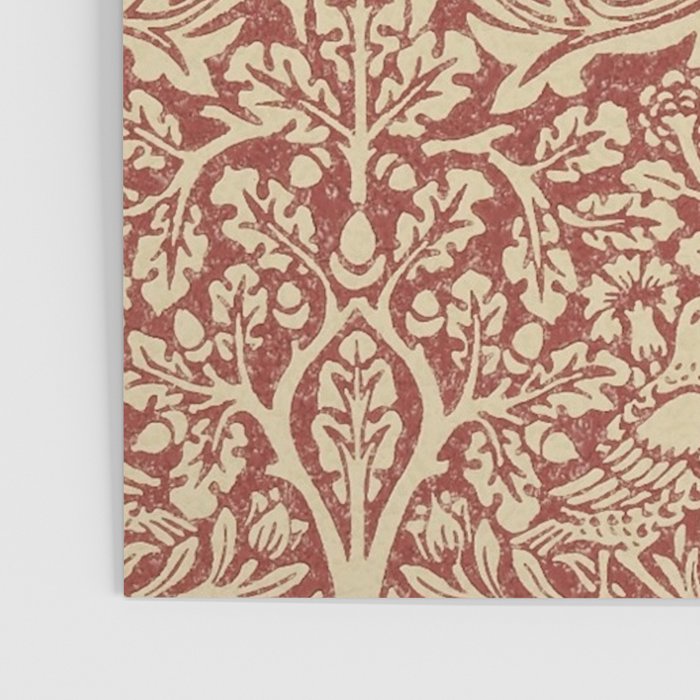William Morris Brer Rabbit Church Red Biscuit Vintage Pattern  Poster Gallery Image 3