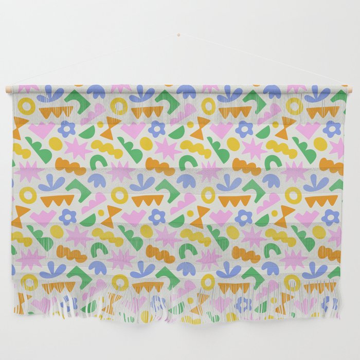 Colorful abstract organic shape patern Wall Hanging Gallery Image 1
