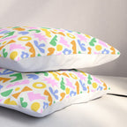 Colorful abstract organic shape patern Pillow Sham Gallery Image 3