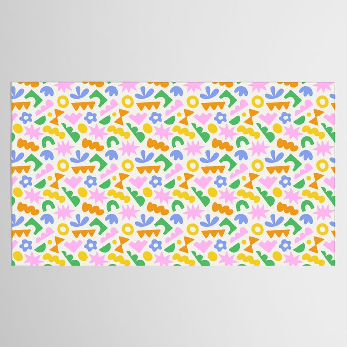 Colorful abstract organic shape patern Tablecloth Gallery Image 2