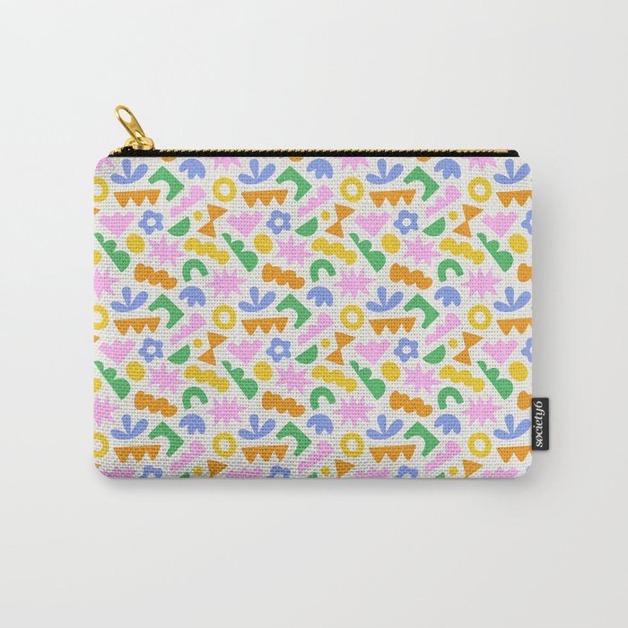 Colorful abstract organic shape patern Carry All Pouch Gallery Image 1