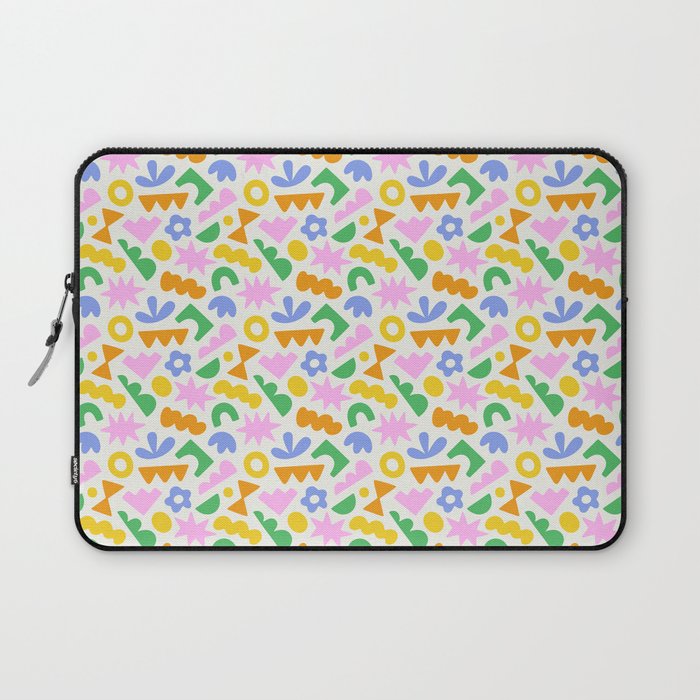 Colorful abstract organic shape patern Laptop Sleeve Gallery Image 1